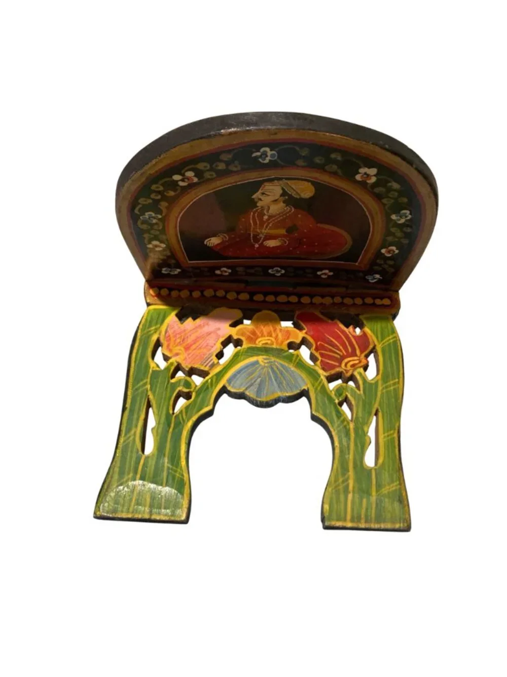 Hand Painted Vintage Mughal Book Or Bible Stand